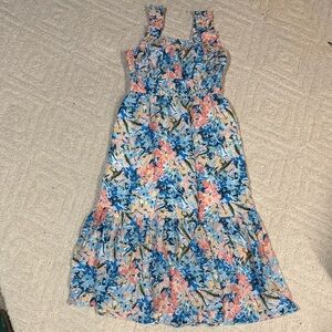 Abercrombie Kids Blue Floral Ruffle Dress
